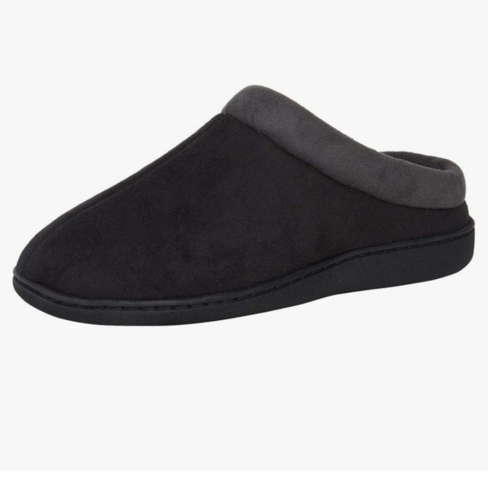 Hanes Memory Foam Black and Brown Slip-On Loafers Comfortable Casual Shoes
